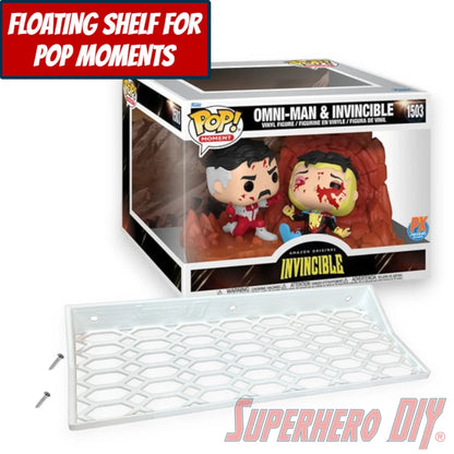 Floating Shelf for Funko Pop! Moment Omni Man & Invincible #1503 (Think Mark)