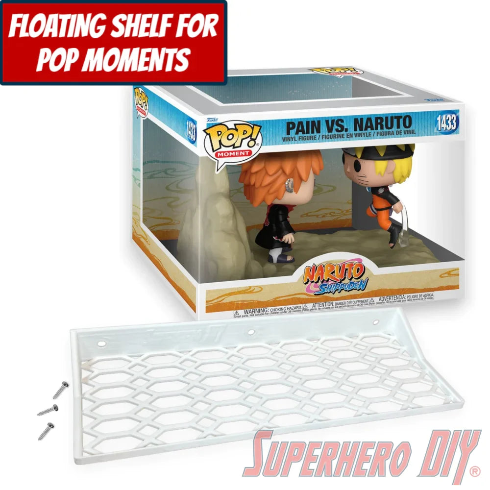 Check out the Floating Shelf for Funko Pop! Moment Pain vs Naruto #1433 (Naruto Shippuden) from Superhero DIY! The perfect solution for only $18.99