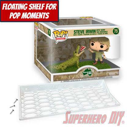 Check out the Floating Shelf for Funko Pop! Moment Steve Irwin with Agro the Crocodile #75 from Superhero DIY! The perfect solution for only $18.99
