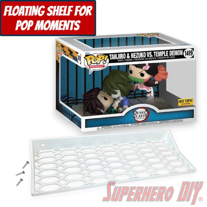 Check out the Floating Shelf for Funko Pop! Moment Tanjiro & Nezuko vs Temple Demon #1419 (Demon Slayer ) from Superhero DIY! The perfect solution for only $18.99
