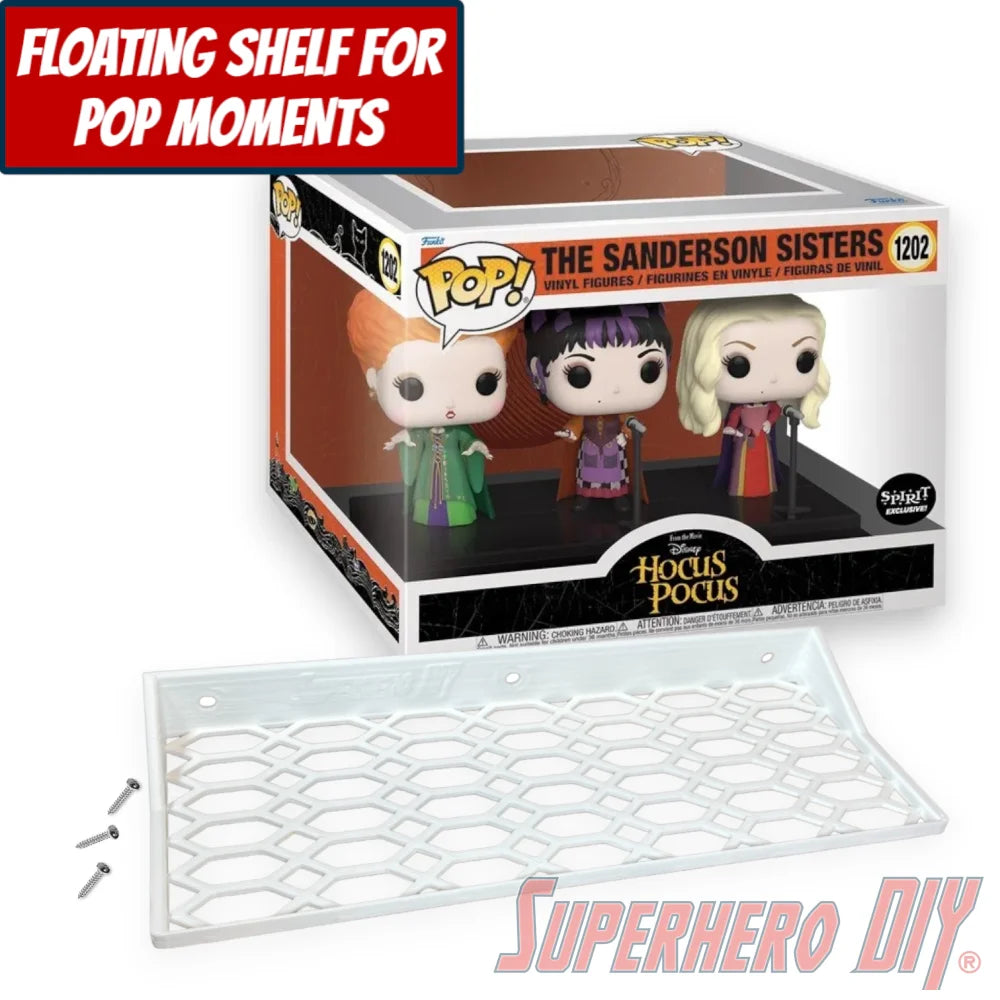 Check out the Floating Shelf for Funko Pop! Moment The Sanderson Sisters Singing #1202 from Superhero DIY! The perfect solution for only $18.99