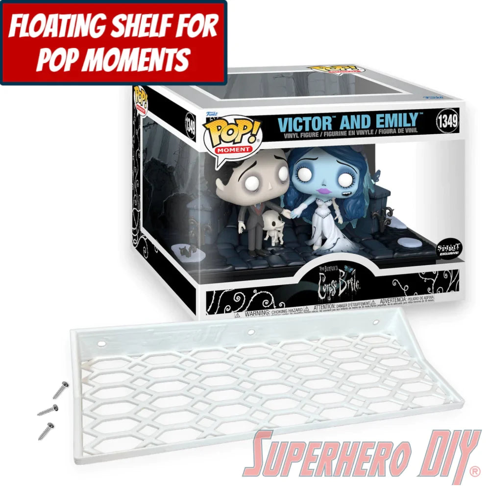 Check out the Floating Shelf for Funko Pop! Moment Victor and Emily #1349 (Corpse Bride) from Superhero DIY! The perfect solution for only $18.99