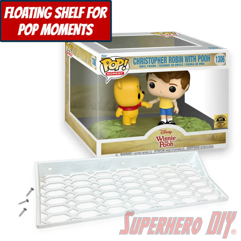 Check out the Floating Shelf for Funko Pop! Moments Christopher Robin with Pooh #1306 (Winnie the Pooh) from Superhero DIY! The perfect solution for only $18.99