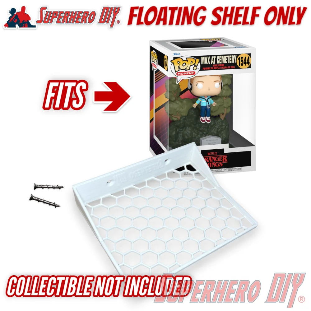 Floating Shelf for Funko Pop! Moments Sorcerer Mickey #481 In-Box Display | Honeycomb Box Shelf - Superhero DIY