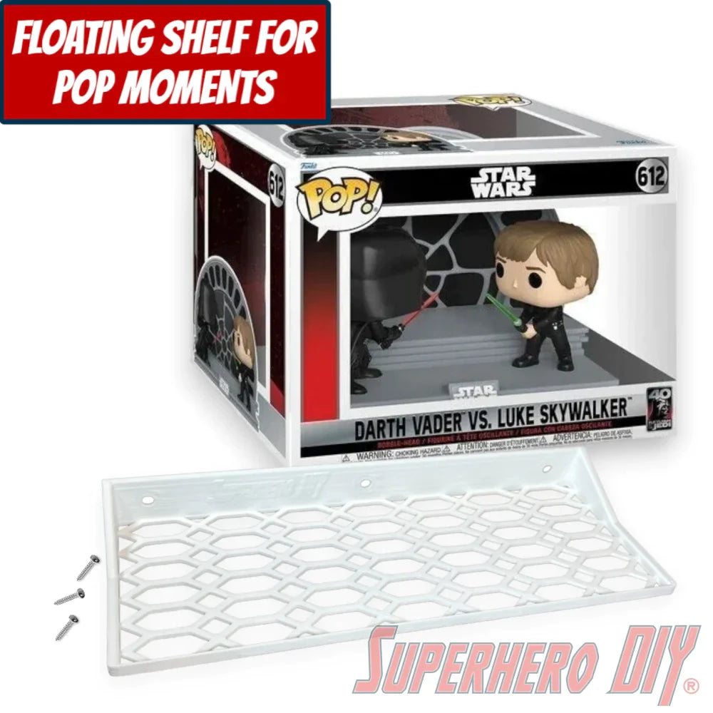 Check out the Floating Shelf for Funko Pop! Movie Moment Darth Vader vs Luke Skywalker #612 from Superhero DIY! The perfect solution for only $18.99