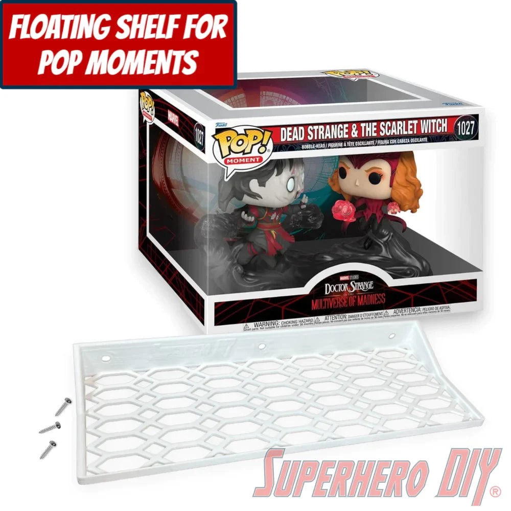 Check out the Floating Shelf for Funko Pop! Movie Moment Dead Strange & The Scarlet Witch #1027 (Multiverse of Madness) from Superhero DIY! The perfect solution for only $18.99