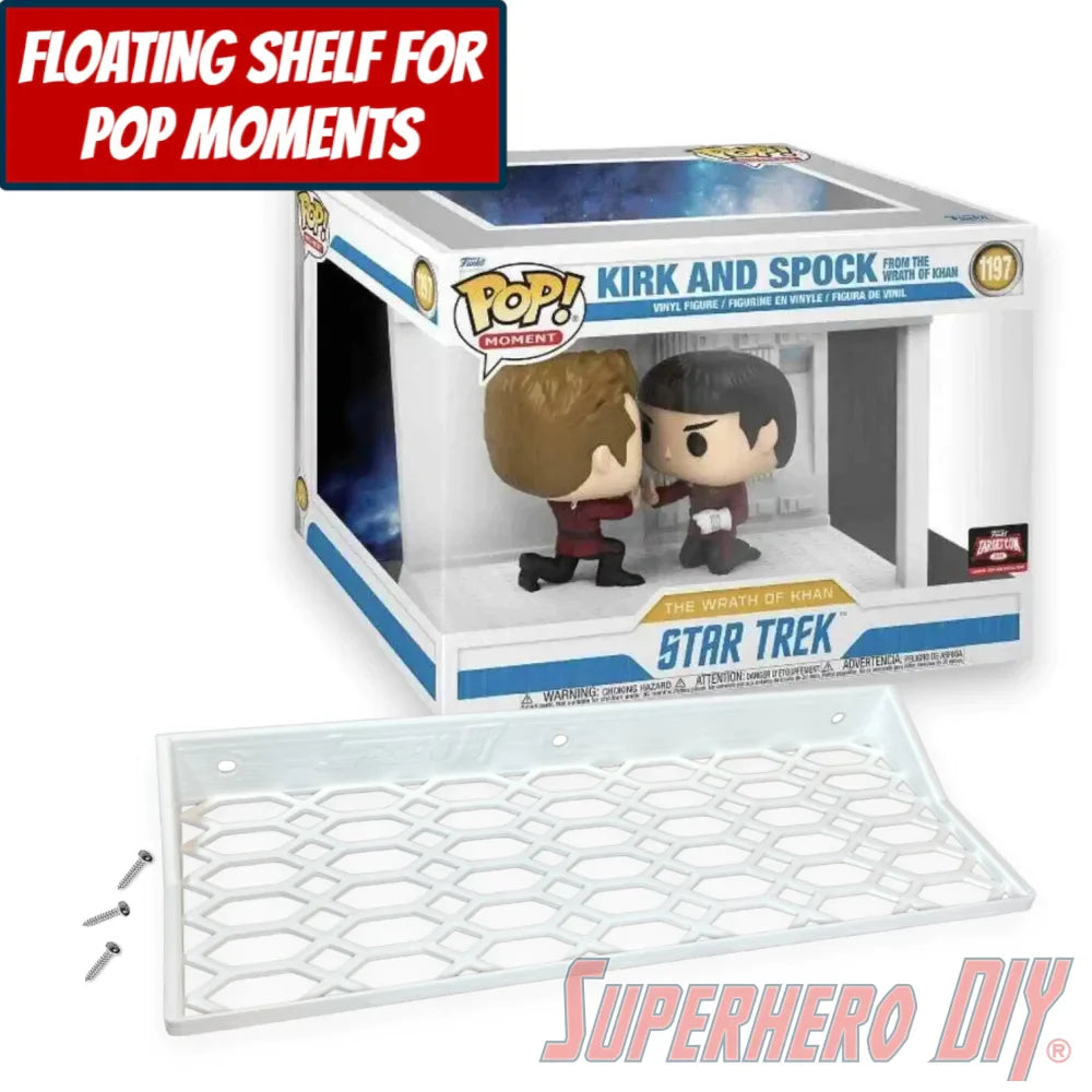 Check out the Floating Shelf for Funko Pop! Movie Moment Kirk and Spock From The Wrath of Khan #1197 (Star Trek) from Superhero DIY! The perfect solution for only $18.99