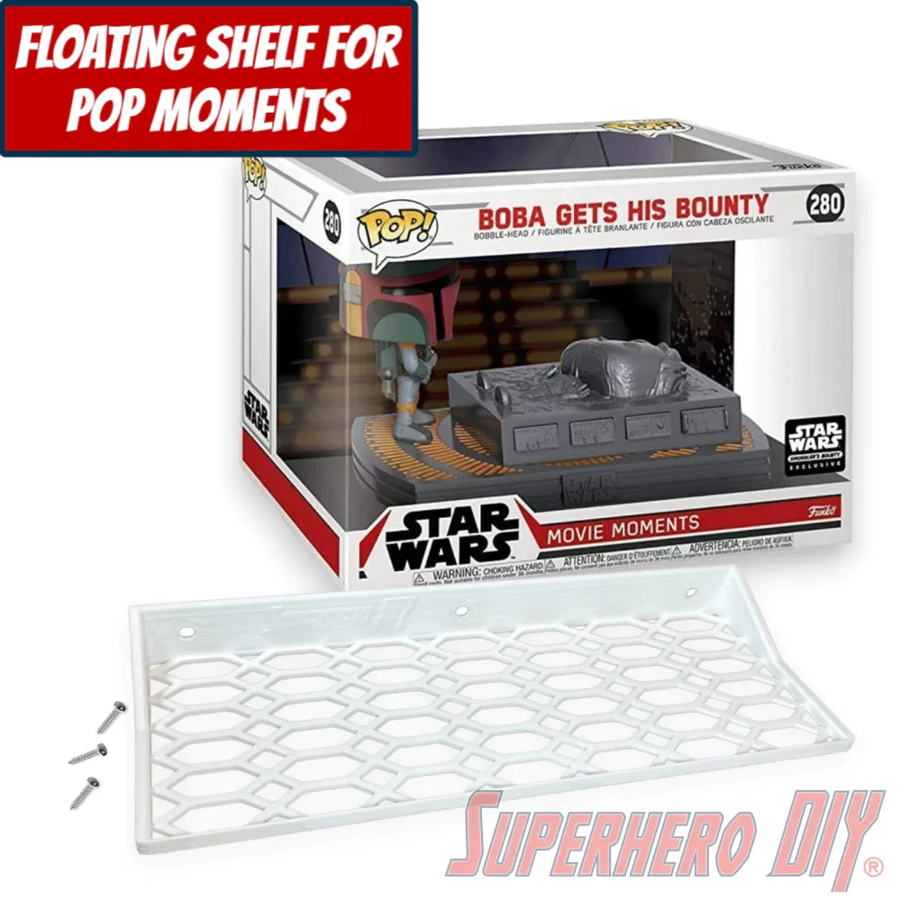 Check out the Floating Shelf for Funko Pop! Movie Moments Boba Gets His Bounty #280 from Superhero DIY! The perfect solution for only $18.99