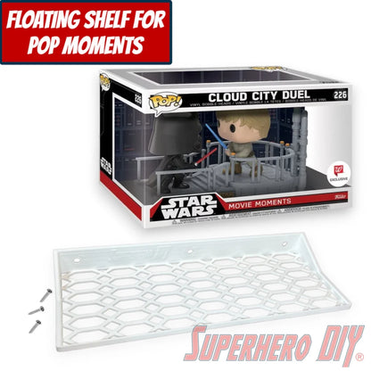 Check out the Floating Shelf for Funko Pop! Movie Moments Cloud City Duel #226 from Superhero DIY! The perfect solution for only $18.99