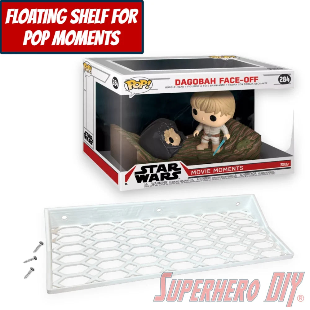 Check out the Floating Shelf for Funko Pop! Movie Moments Dagobah Face-Off #284 from Superhero DIY! The perfect solution for only $18.99