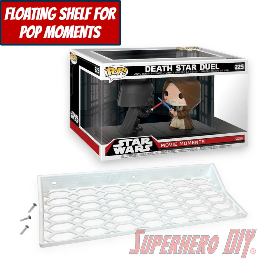 Check out the Floating Shelf for Funko Pop! Movie Moments Death Star Duel #225 from Superhero DIY! The perfect solution for only $18.99