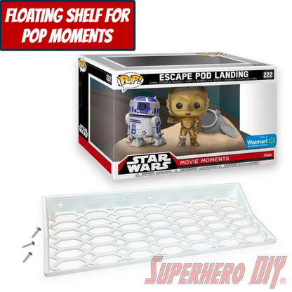 Check out the Floating Shelf for Funko Pop! Movie Moments Escape Pod Landing #222 from Superhero DIY! The perfect solution for only $18.99