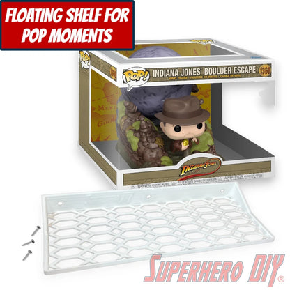 Check out the Floating Shelf for Funko Pop! Movie Moments Indiana Jones Boulder Escape #1360 from Superhero DIY! The perfect solution for only $22.99