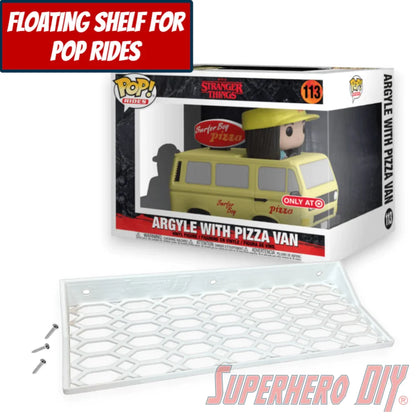 Check out the Floating Shelf for Funko Pop! Rides Argyle with Pizza Van #113 (Stranger Things) from Superhero DIY! The perfect solution for only $18.99