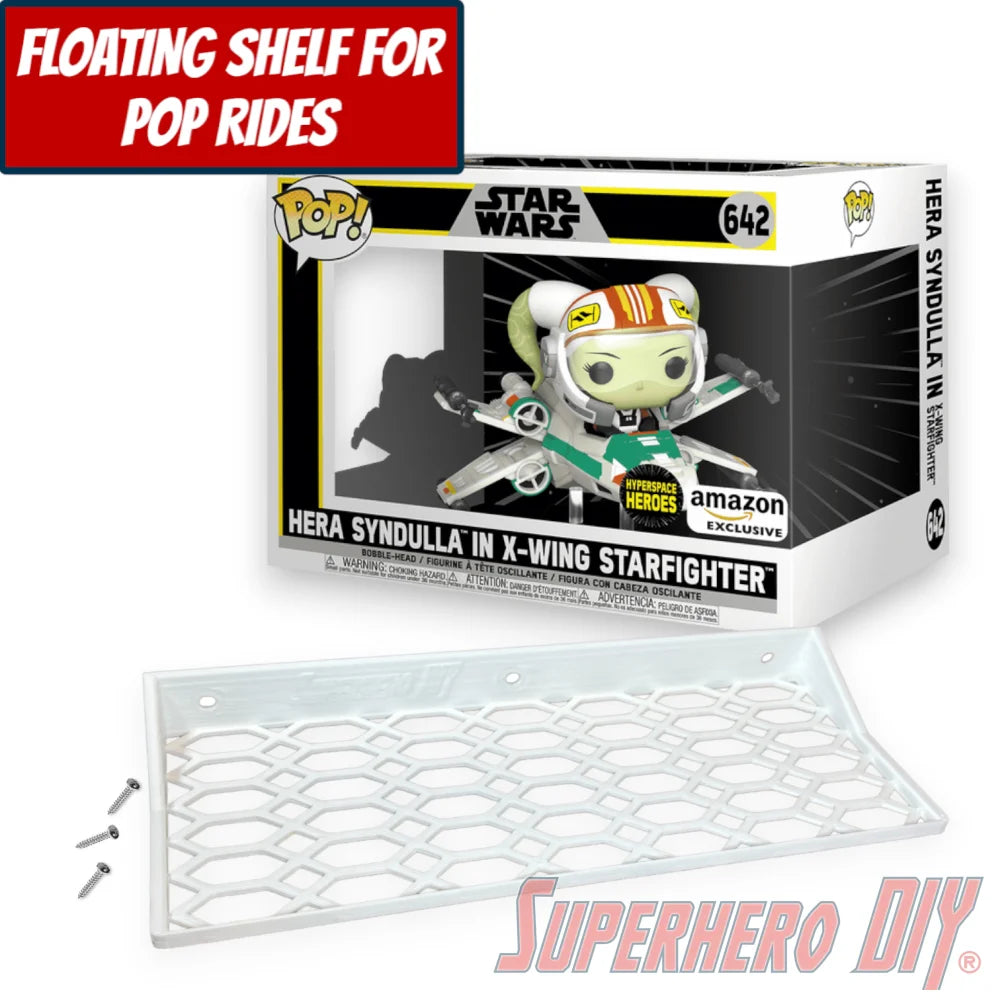 Check out the Floating Shelf for Funko Pop! Rides Hera Syndulla in X-Wing Starfighter #642 from Superhero DIY! The perfect solution for only $18.99