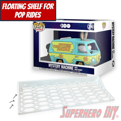 Check out the Floating Shelf for Funko Pop! Rides Mystery Machine with Bugs Bunny #296 from Superhero DIY! The perfect solution for only $18.99