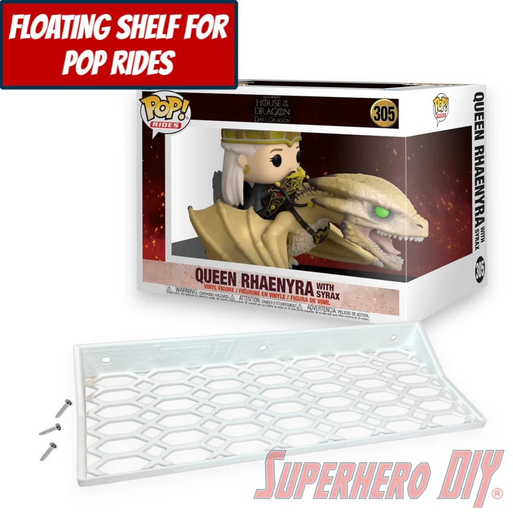 Floating Shelf for Funko Pop! Rides Queen Rhaenyra with Syrax #305 (House of the Dragon)