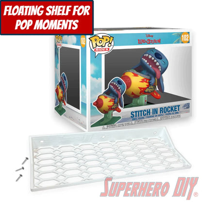 Check out the Floating Shelf for Funko Pop! Rides Stitch in Rocket #102 (Lilo & Stitch) from Superhero DIY! The perfect solution for only $18.99