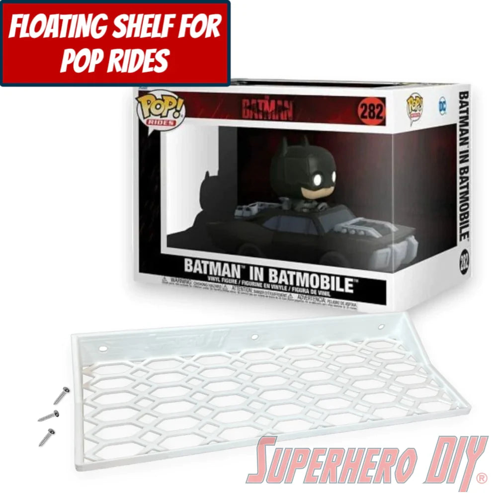 Check out the Floating Shelf for Funko Pop! Rides The Batman in Batmobile #282 from Superhero DIY! The perfect solution for only $18.99