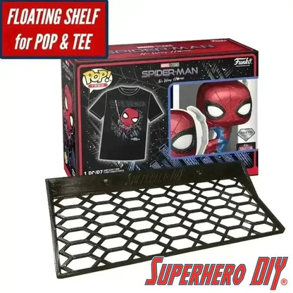 Floating Shelf for Funko Pop & Tee Box | Includes Mounting Screws - Superhero DIY