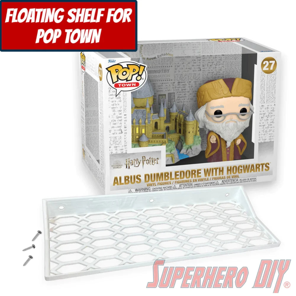 Check out the Floating Shelf for Funko Pop! Town Albus Dumbledore with Hogwarts #27 (Harry Potter) from Superhero DIY! The perfect solution for only $18.99