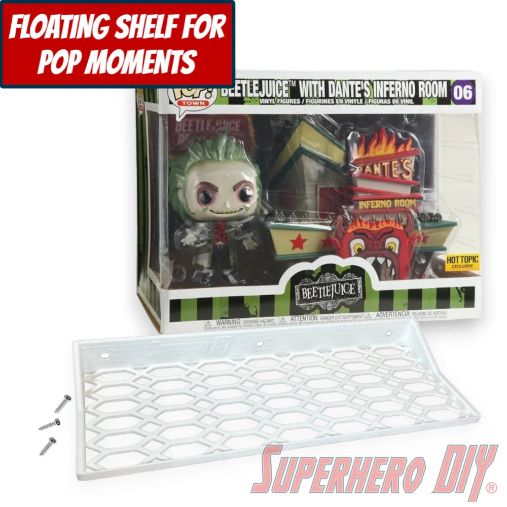 Floating Shelf for Funko Pop! Town Beetlejuice with Dante's Inferno Room #06 - Superhero DIY