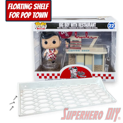 Check out the Floating Shelf for Funko Pop! Town Big Boy With Restaurant #22 from Superhero DIY! The perfect solution for only $18.99
