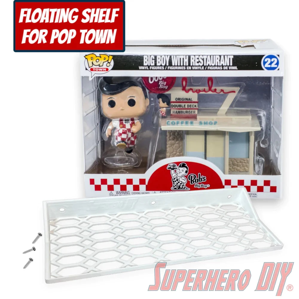 Floating Shelf for Funko Pop! Town Big Boy With Restaurant #22 - Superhero DIY