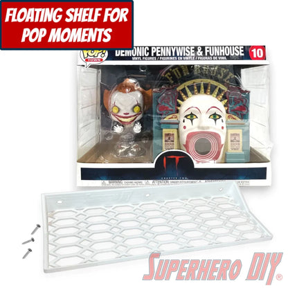 Check out the Floating Shelf for Funko Pop! Town Demonic Pennywise & Funhouse #10 from Superhero DIY! The perfect solution for only $18.99
