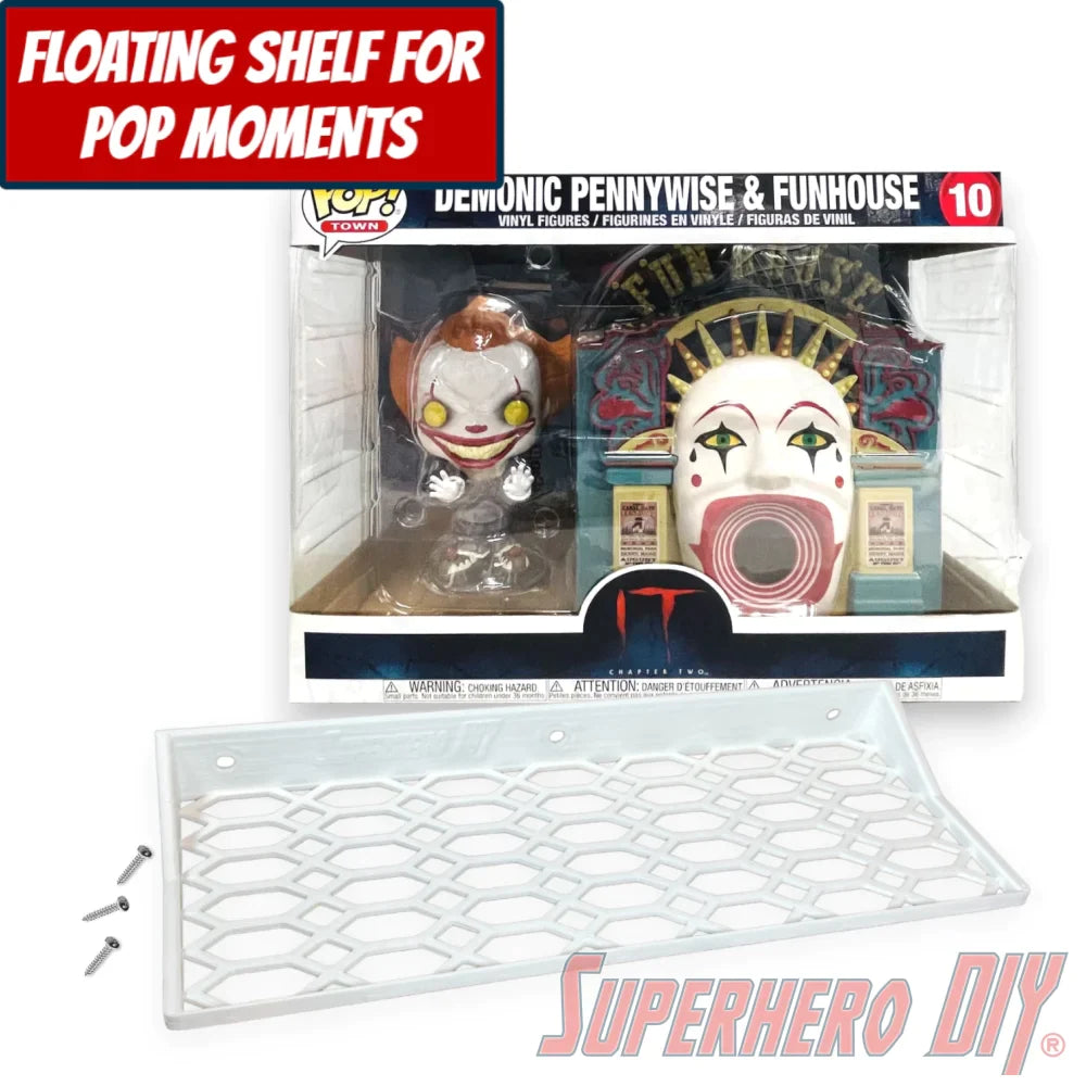 Floating Shelf for Funko Pop! Town Demonic Pennywise & Funhouse #10 - Superhero DIY