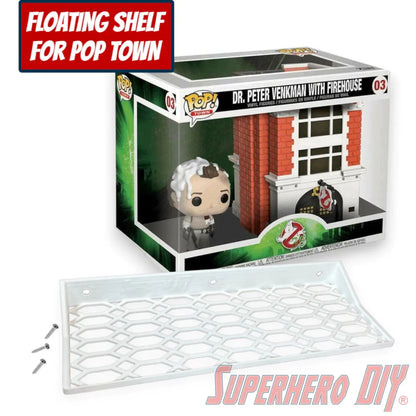 Check out the Floating Shelf for Funko Pop! Town Dr. Peter Venkman With Firehouse #03 from Superhero DIY! The perfect solution for only $18.99