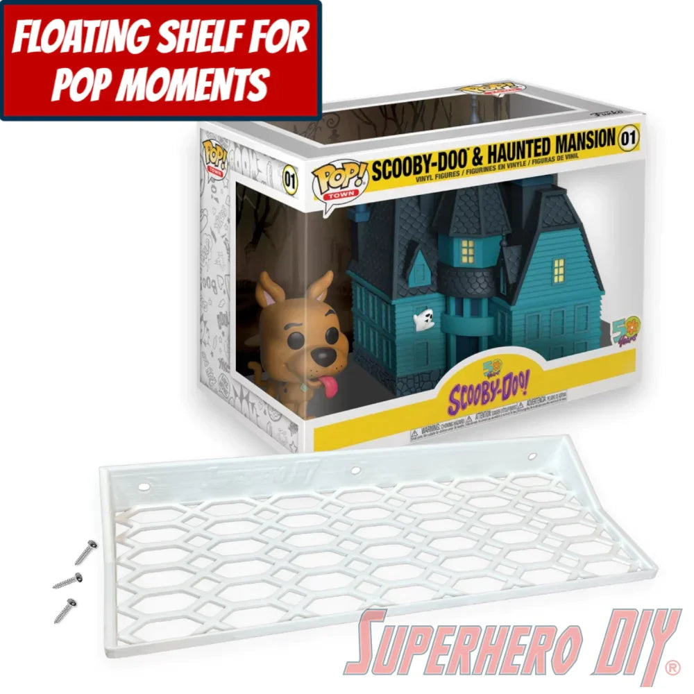 Check out the Floating Shelf for Funko Pop! Town Scooby-Doo & Haunted Mansion #01 from Superhero DIY! The perfect solution for only $18.99