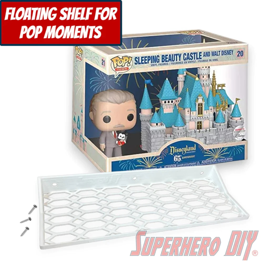 Check out the Floating Shelf for Funko Pop! Town Sleeping Beauty Castle and Walt Disney #20 from Superhero DIY! The perfect solution for only $18.99