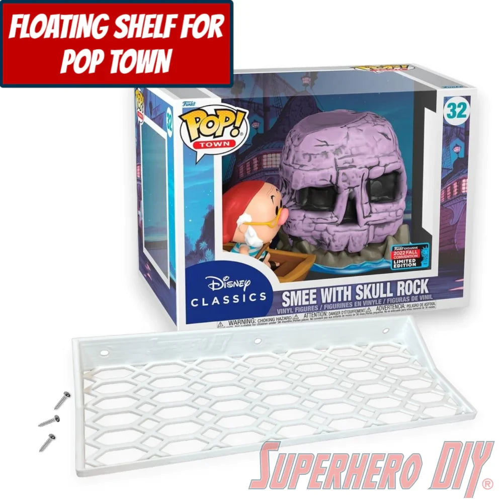 Check out the Floating Shelf for Funko Pop! Town Smee with Skull Rock #32 from Superhero DIY! The perfect solution for only $18.99