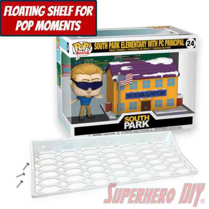 Check out the Floating Shelf for Funko Pop! Town South Park Elementary with PC Principal #24 from Superhero DIY! The perfect solution for only $18.99