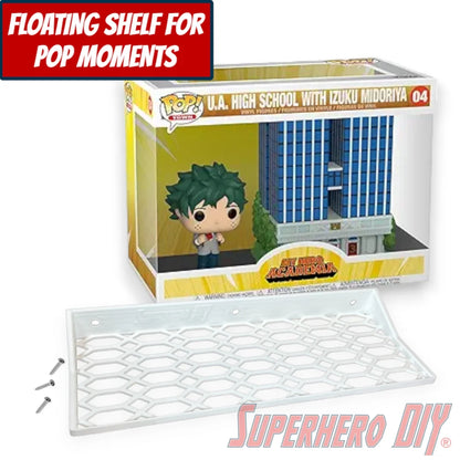 Check out the Floating Shelf for Funko Pop! Town U.A. High School with Izuku Midoriya (My Hero Academia) #04 from Superhero DIY! The perfect solution for only $18.99