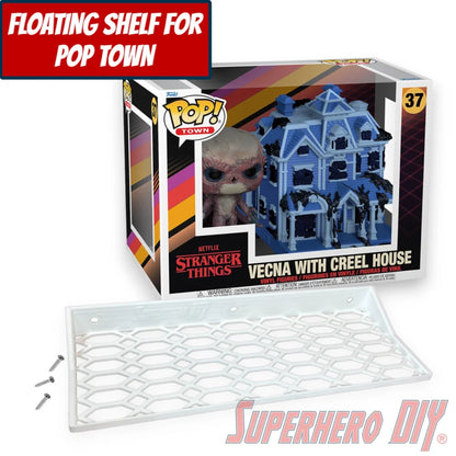 Check out the Floating Shelf for Funko Pop! Town Vecna with Creel House #37 (Stranger Things) from Superhero DIY! The perfect solution for only $18.99