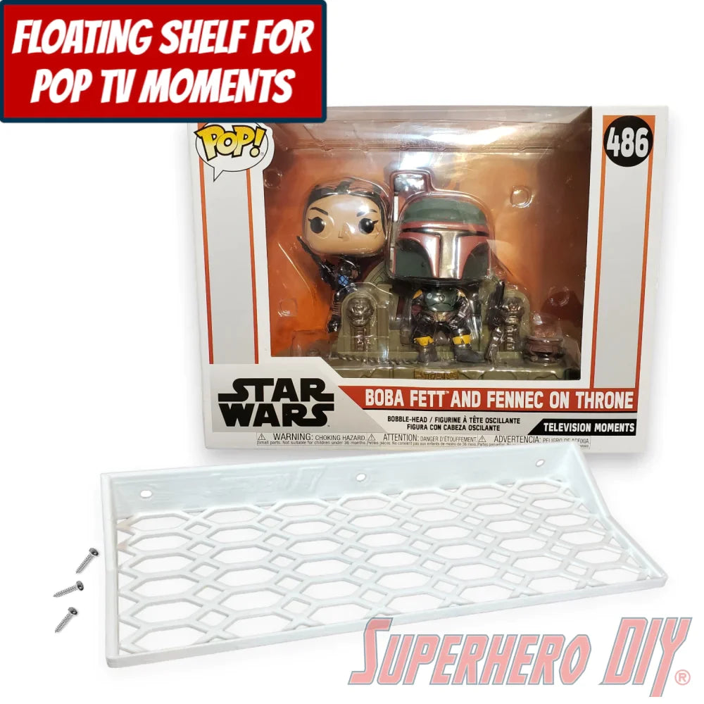 Check out the Floating Shelf for Funko Pop! TV Moments Boba Fett & Fennec On Throne #486 from Superhero DIY! The perfect solution for only $18.99