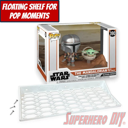 Check out the Floating Shelf for Funko Pop! TV Moments The Mandalorian with the Child #390 from Superhero DIY! The perfect solution for only $18.99