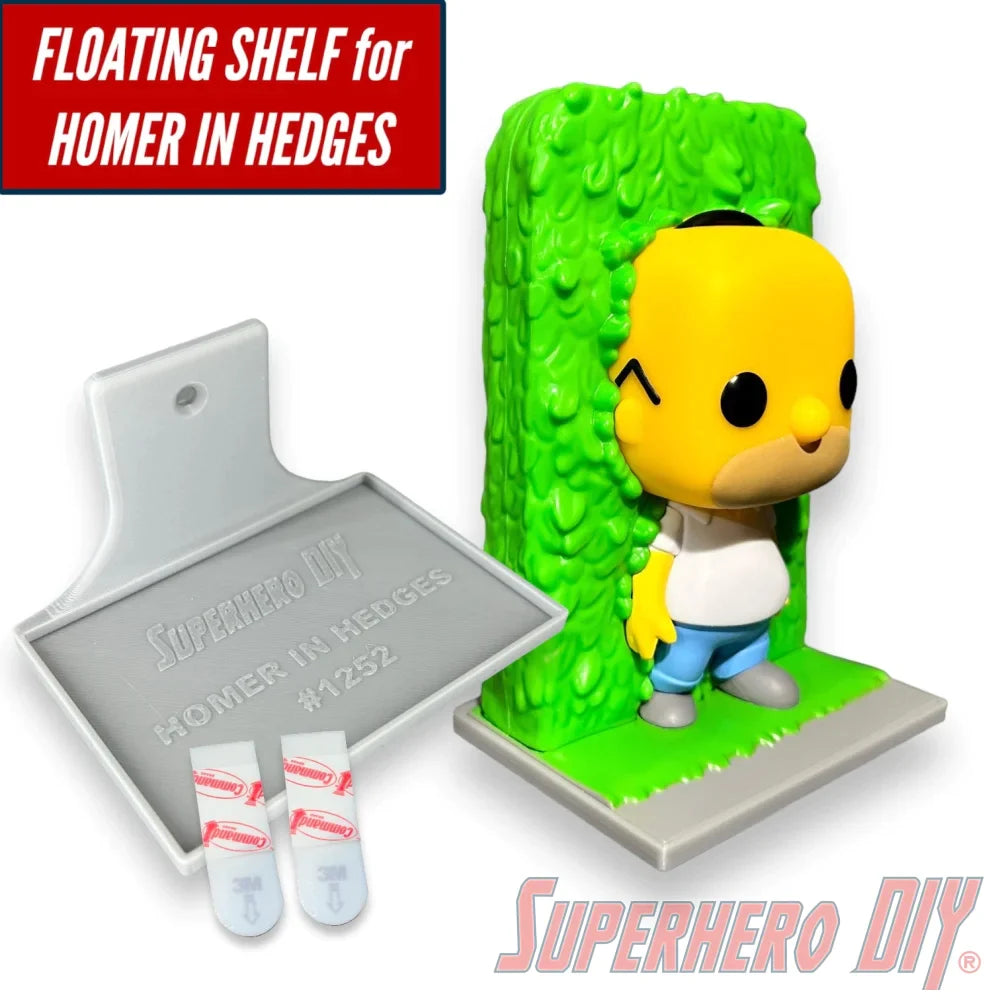 Floating Shelf for Homer in Hedges #1252 | Out of box wall display shelf - Superhero DIY