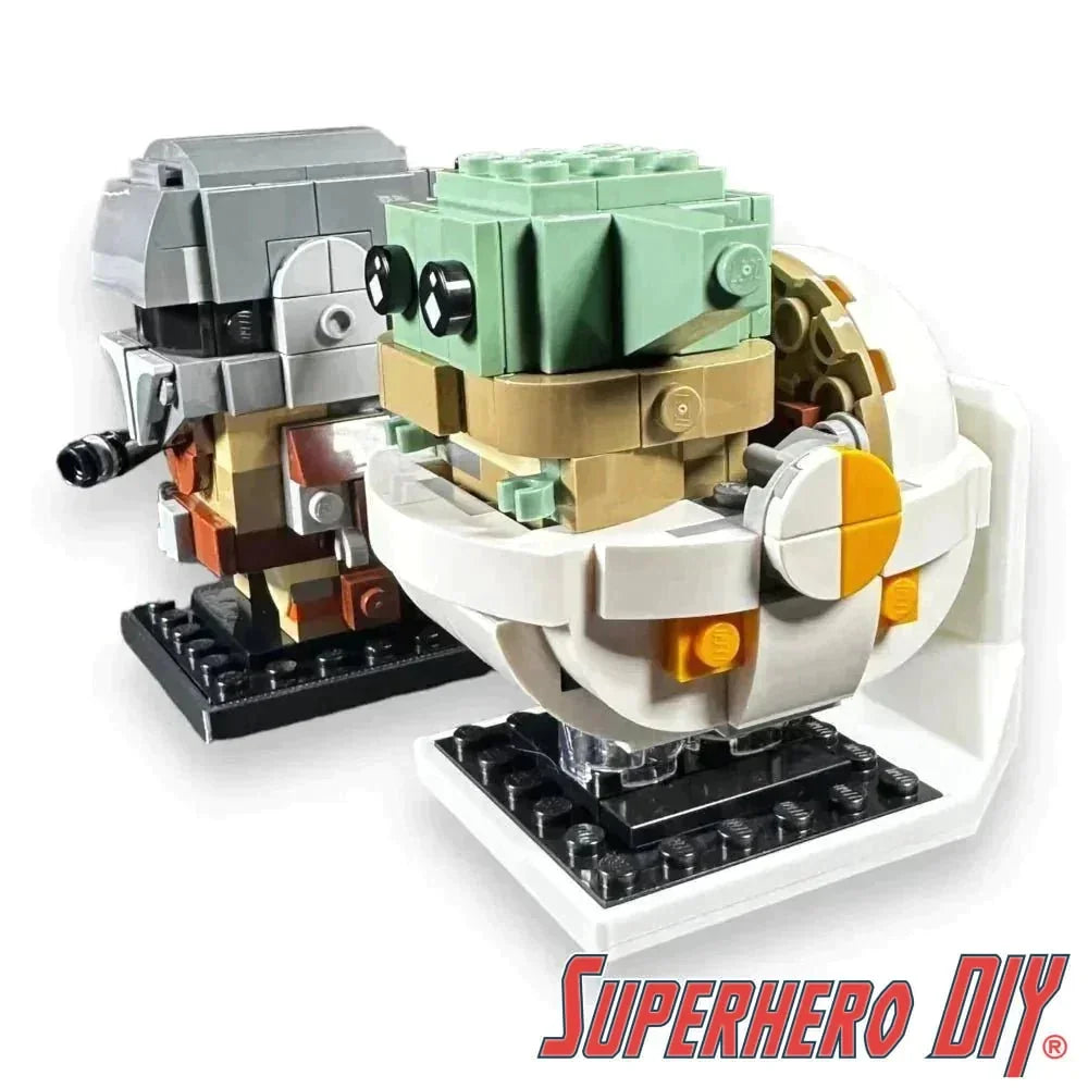 Floating Shelf for LEGO® BRICKHEADZ | Securely display your favorite builds | Wall Mount Display Shelf - Superhero DIY