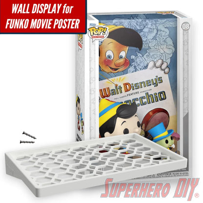 Floating Shelf for PINOCCHIO & JIMINY CRICKET #08 Funko Pop! Movie Poster Box - Superhero DIY