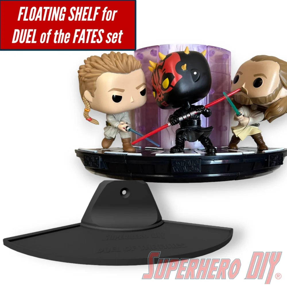 Check out the Floating Shelf for Pop! Deluxe Star Wars Duel of the Fates | Comes with mounting screw and anchor from Superhero DIY! The perfect solution for only $14.99