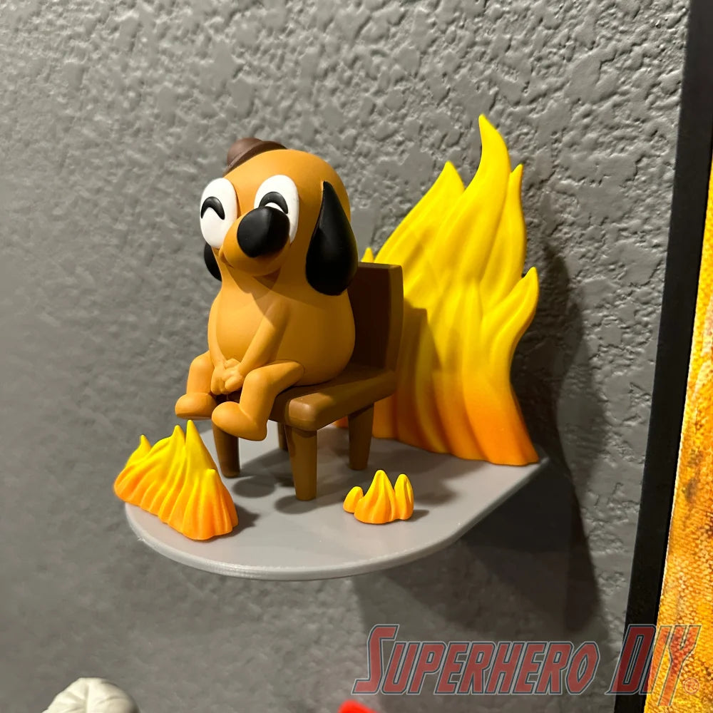 Floating Shelf for YouTooz figures | Wall Mounted Display Stand | Includes mounting strips - Superhero DIY