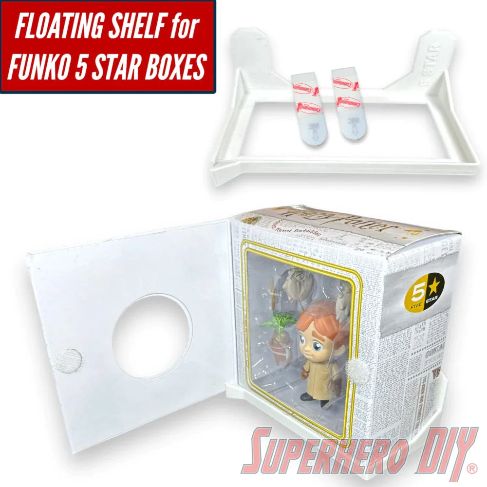 Floating Shelves for Funko 5 STAR boxes | Command strips included! - Superhero DIY