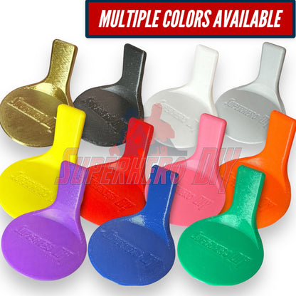 Colorful attachments for floating shelves for Funko Pops, available in various shades from Superhero DIY®