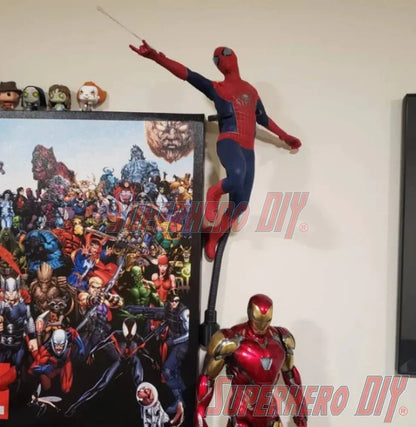 Flying-style Wall Mount for Hot Toys | Wall Mount for 1/6 Scale Sixth Scale Figure Display Rod - Superhero DIY