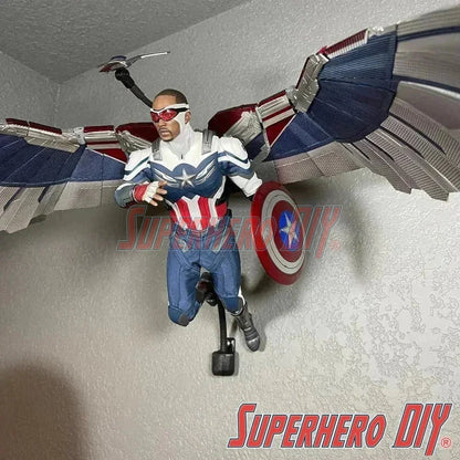 Flying-style Wall Mount for Hot Toys | Wall Mount for 1/6 Scale Sixth Scale Figure Display Rod - Superhero DIY