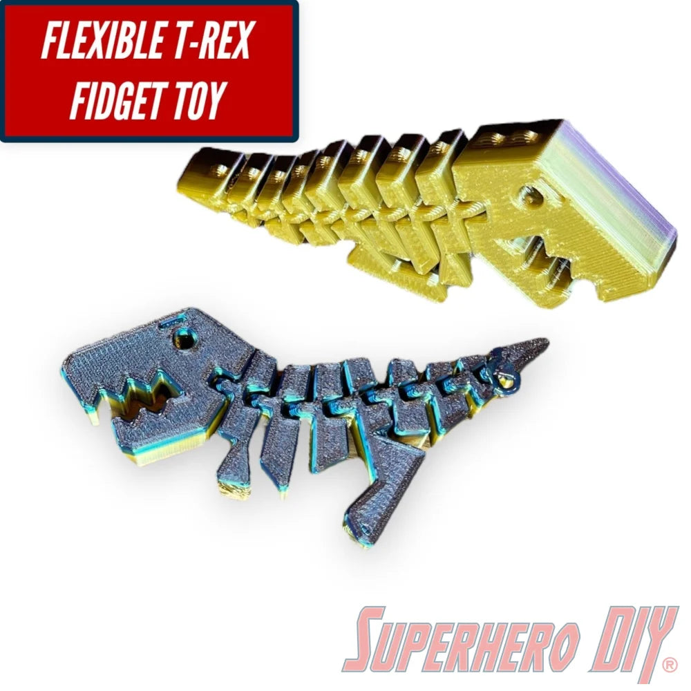 Check out the Fun T-Rex Fidget Toy | It's a Flexi Rex articulated T-rex! | Great for busy hands or as a stress-relieving simple toy from Superhero DIY! The perfect solution for only $3.41