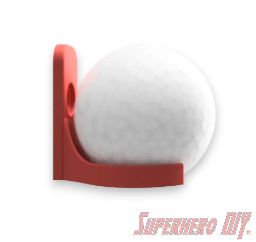 Check out the Golf Ball Holder Wall Mount | Floating Shelf for Golf Display from Superhero DIY! The perfect solution for only $1.99
